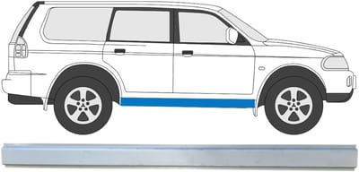 Reparatie dorpel voor Mitsubishi Pajero Sport 1996-2008 / Links = Rechts