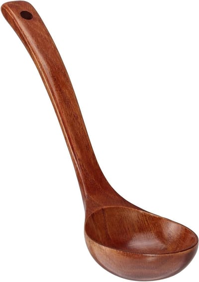 Natuurlijke houten soeplepel van 24 cm - Ideaal voor soep, stoofschotels en pap bereiden