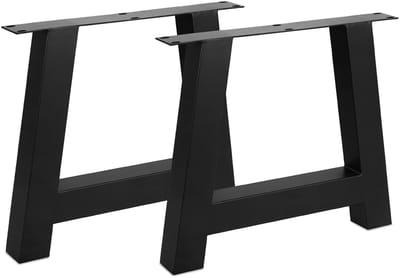 A tafelpoot eettafel metaal 8x8 cm Set - Zwart