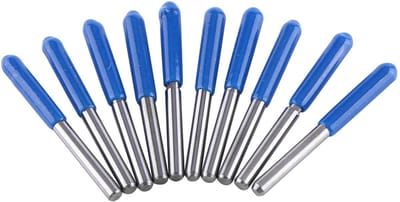 Allecto - CNC Frees Cutter Set - Dubbele Rechte Vleugels - 10 Stuks - Professioneel Gereedschap - Precisie Bewerking - Ideaal voor Houtbewerking - ...