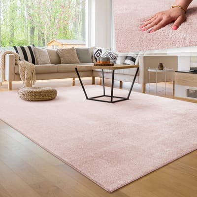 Paco Home Moderne woonkamer tapijt kortpolig wasbaar zacht uni effect bont antislip 60x100 cm