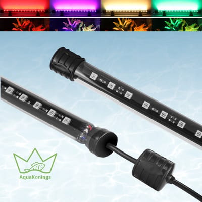 AquaKonings - aquariumverlichting - 58cm - 16 kleuren - Met afstandsbediening - Geschikt voor boven en onderwater - Aquariumlamp - aquarium licht