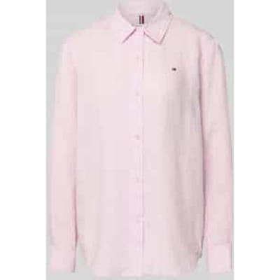 relaxed fit blouse met lange mouwen van puur linnen