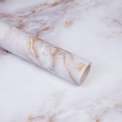 Dailygoods- Marmerfolie 40 x 1000 cm - Zelfklevend - Waterdicht - Decoratieve Folie - Keukenmeubel - Renovatie Film - Slijtvast - Decoratief Folie
