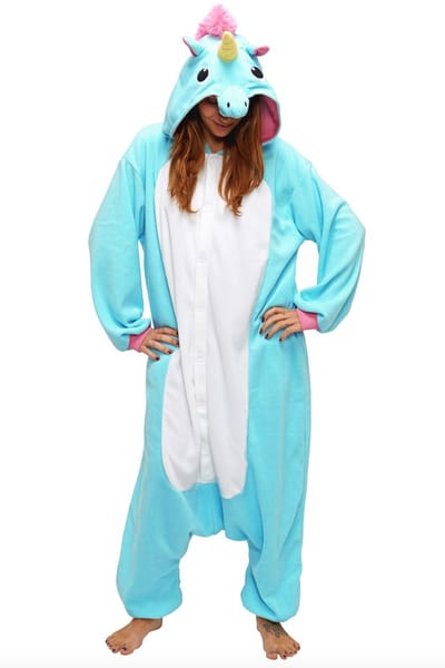 KIMU® Onesie Blauwe Eenhoorn Baby Pakje - Maat 68-74 - Eenhoornpak Unicorn Kostuum Blauw Eenhoornpakje Pak - Boxpakje Babypakje Kraamkado Festival