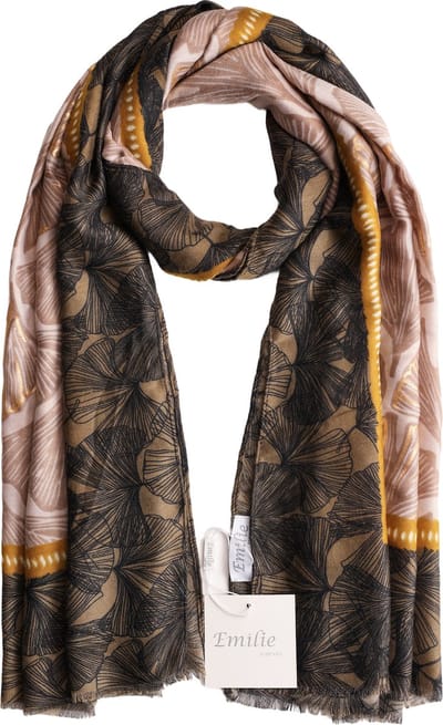 Emilie scarves - sjaal - print - beige - bruin - geel - wit