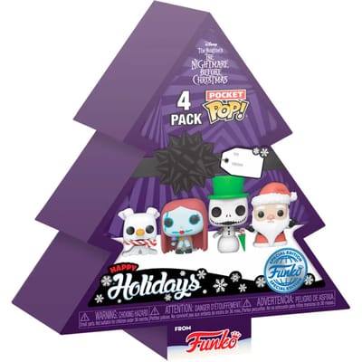 Beeldje Funko Pocket POPDisney Nightmare Before Christmas Holiday Exclusive (x4)