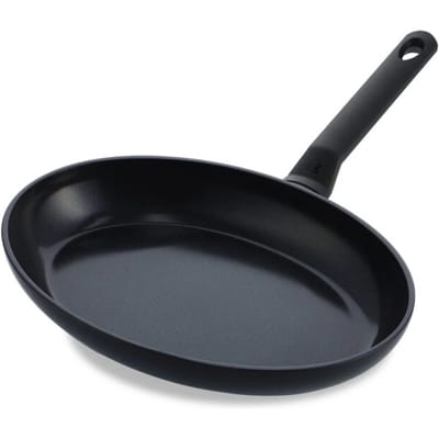 BK Easy Basic Keramische Antiaanbaklaag Vispan Ø32cm - PFAS-vrij - inductie vispan - ovenbestendig tot 160 graden - Vaatwasserbestendig - Zonder deksel - Koudgrepen - Zwart