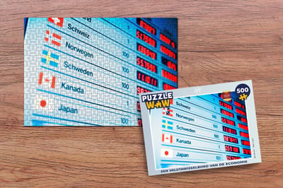 Puzzel Een valutawisselbord van de economie - Legpuzzel - Puzzel 500 stukjes