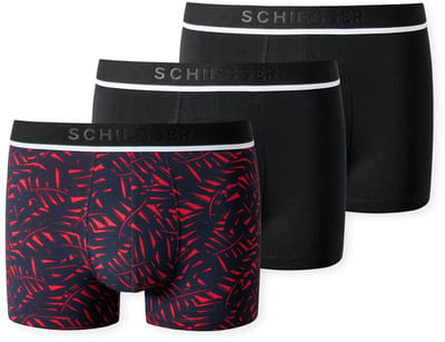 Schiesser 3-pack Boxershorts heren - XXL - Blauw