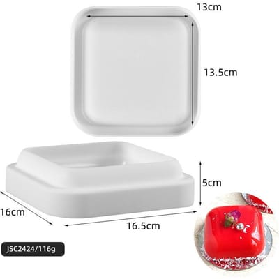 Nymf 6-16 Vak Silicone Bakvorm Hart Chocolade Gebak Snoep Bakvorm DIY Taarttopper Vorm Accessoire Keuken Bakbenodigdheden white