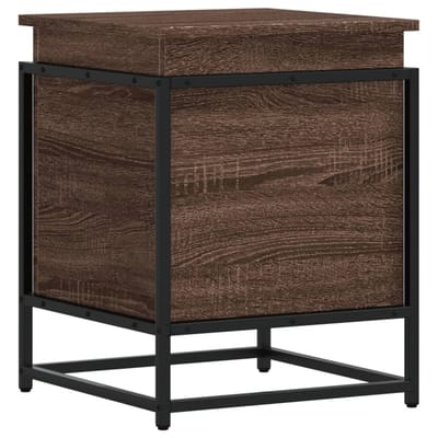 vidaXL - Opbergbox - met - deksel - 40x40x51,5 - cm - bewerkt - hout - bruin - eiken