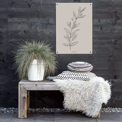 MOODZ design | Tuinposter | Buitenposter | Illustratie natuur 2 | 50 x 70 cm| Zand