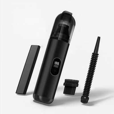 Handstofzuiger - Handstofzuiger draadloos - Mini stofzuiger -Draadloze stofzuiger - Kruimeldief - 3 opzetstukken - Dubbele zuig- en opblaasstand - 2600mAh accu - Geluidsarm ABS-behuizing - Thuis - Auto - Draagbaar - Oplaadbaar - Zwart