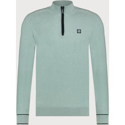 Blue Industry Half Zip Trui Lichtgroen - Maat XXL - Heren - Quarter zip