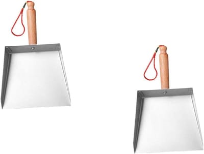 Stofblik Set - Kleine Stoffer - Snel Opruimen - Met Handvat - 2 Stuks - Zilver