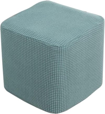 Voetenbank Hoezen - Poef Covers - Interieur Vernieuwen - Stretch Stof - 2 Stuks - Groen