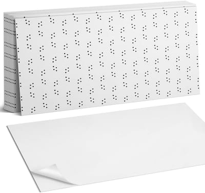 Coloray Plaktegels - Regelmatig stippenpatroon Zelfklevende Wandtegels - 40 cm x 20 cm - Wit Plaktegels - 10 stuks - Rechthoek PVC Tegels - Plaktegels Badkamer - Vloertegels Zelfklevend - Vinyl Tegels - Portugese Tegels