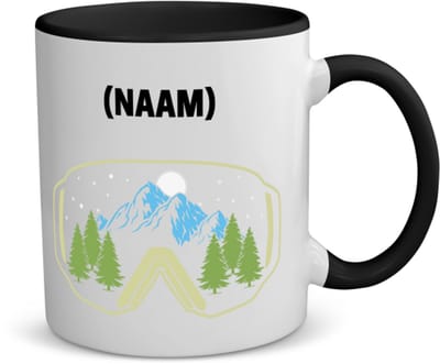 Akyol - snowboard met eigen naam koffiemok - theemok - zwart - Snowboarden - snowboarders - wintersport - 350 ML inhoud