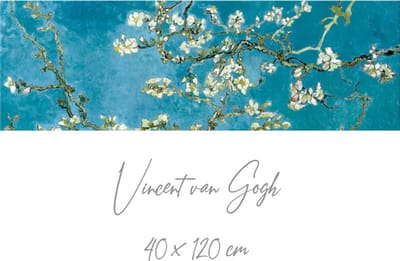 Allernieuwste.nl® Canvas Schilderij Vincent Van Gogh: Almond Blossom - Kleur - 40 x 120 cm
