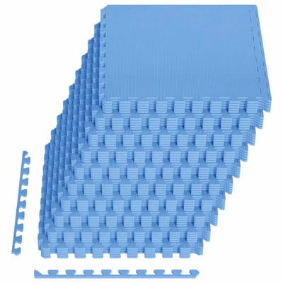 vidaXL - Zwemgrondmat - 40 - st - Blauw - 14,4 - m² - EVA - Schuim