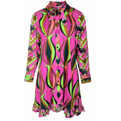 Mucho Gusto Dress Dusseldorf Pink Maat: S | Blousejurken Outlet | Dames | Roze