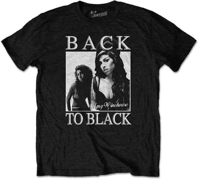 Amy Winehouse - Back To Black Heren T-shirt - XL - Zwart