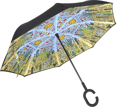 Goebel - James Rizzi | Upside Down Paraplu Desert Life | Pop Art - 80cm