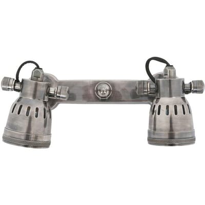 KS Verlichting Opbouwspot Indigo Double Antiek Zilver
