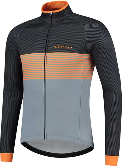 Rogelli Boost Fietsjack Winter - Fietskleding voor Heren - Grijs, Zwart, Oranje - Maat M