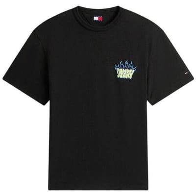 Tommy Hilfiger Relaxed Bubble Flame Black Taglia: S | T-shirt stampate Outlet | Uomo | Nero