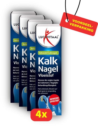 Lucovitaal Kalknagel Behandeling Vloeistof - 4 x 10 ml - Voordeelverpakking