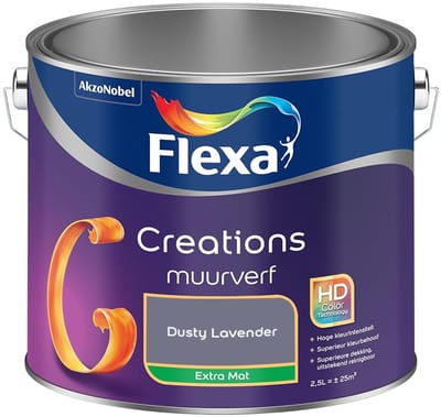 Flexa - Creations Muurverf Extra Mat - Dusty Lavender - Mengverf - 2,5 L