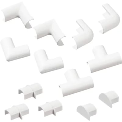 D-line Verbindingen Set Clip-over Voor Kabelgoot 20x10mm Wit