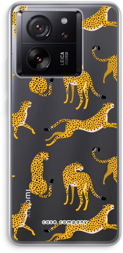 Case Company® - Hoesje geschikt voor Xiaomi 13T Pro hoesje - Luipaard - Soft Cover Telefoonhoesje - Bescherming aan alle Kanten en Schermrand