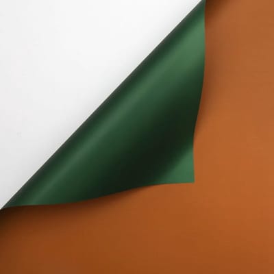 Merkenloos - Floristische Folie - 58x58 cm - Groen en Koper - 20 stuks