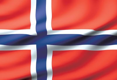 Fotobehang Flag Norway | XL - 208cm x 146cm | 130g/m2 Vlies