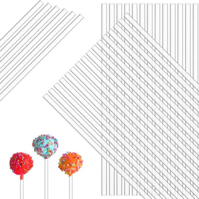 Dailygoods- Lollystokjes 100 stuks - Transparant - Acryl - Herbruikbaar - Cake pop topper - Duurzaam materiaal - Cakepopsticks