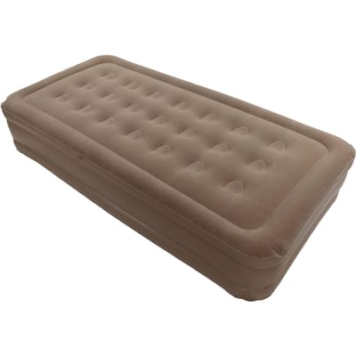Matelas Gonflable Rehausseur Résistant à l'Humidité Lit à Air avec Pompe Électrique Lithium Intégrée pour Camping en Plein Air Kaki gray