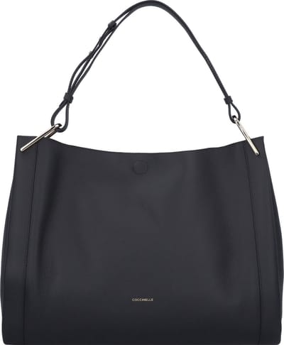 COCCINELLE Leren Schoudertas Wallace Shoulderbag Double Grainy Leather Noir / Cuir Zwart