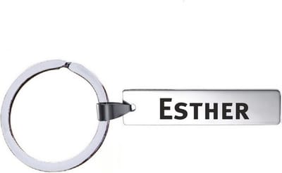 Sleutelhanger Met Naam - Esther - RVS