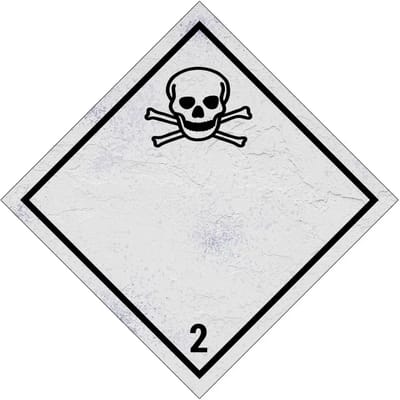 ADR klasse 2.3 giftige gassen bord | Sign Again materiaal | 10 x 10 cm