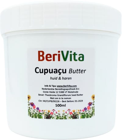 Cupuacu Butter 500ml Pot - Ongeraffineerd - Pure, Onbewerkte Cupuacu Boter - Huid & Haren