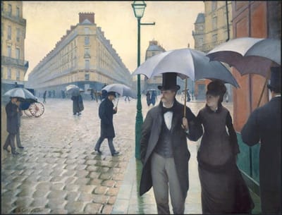 Wandkleed - Wandtapijt - Gobelinstof - Paris Street - Rainy day - Gustave Caillebotte - 120 x 85 cm