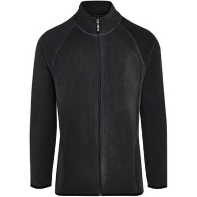 Zwart micro-fleece met rits en opstaande kraag model Signature Tagless merk SG maat S