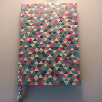 Notitieboek Notes Hallmark 039263 8711685500021 Lijn Driehoek Motief Multi Kleur Met Koord A5 148x212mm