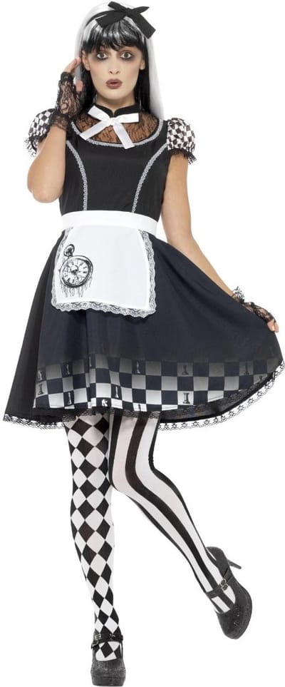 Smiffys Kostuum -L- Gothic Alice Zwart