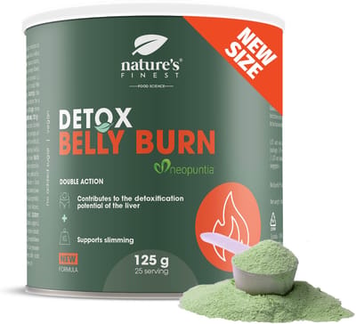 Nature's Finest Nopal & Chlorella Drink Mix - Schijfcactus (Opuntia ficus-indica), Mariadistel & Artisjok - Gezoet met Stevia - Sinaasappelsmaak - 125 g
