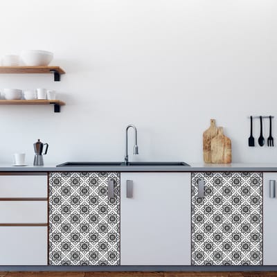 Tegelmuurstickers voor keuken en badkamer - 30 cementtegelstickers voor meubels - Mugica Design - 30 stickers 20x20cm