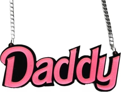 Banoch | Daddy halsband - hanger met zilverkleurige ketting